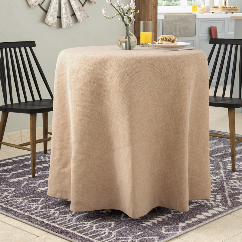Gracie Oaks Halterman Round Jute Tablecloth & Reviews Wayfair